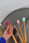 4 Lü Uzun Bambu Spatula Seti / Robert