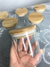 6 ADET 230 ML BAMBU KAPAKLI CAM KAVANOZ