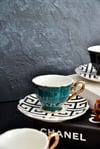 6 Kişilik Porselen Türk Kahvesi Fican Takımı