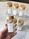 6 Lı Bambu Kapaklı Cam Baharatlık