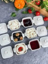 6 Lı Porselen Mini Reçellik Kase