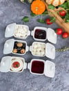 6 Lı Porselen Mini Reçellik Kase