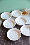 6 lı Porselen Yuvarlak Çay Tabağı