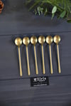6 Lı Starliçe Mat Gold Çay / Nescafe Kaşığı