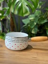 Ahşap Saplı Emaye Sütlük/Sosluk - 16 cm