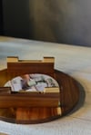 Akasya Ayaklı Yuvarlak Sunumluk Büyük Boy - 1 Adet