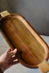 Akasya Çift Kulplu Oval Sunumluk - 1 Adet