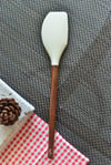 Akasya Saplı Silikon Spatula / Krem