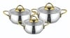 Amboss Stone Gold 6 Parça Çelik Mini Güveç Tencere Seti 