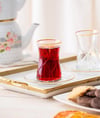 Ametist 6 Kişilik 12 Parça Gold Çay Seti