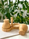 Bambu 2 li Tombul Stantlı Tuzluk & Biberlik