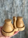 Bambu 2 li Tombul Stantlı Tuzluk & Biberlik