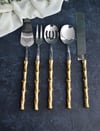 Bambu Model 5 Parça Gold Servis Seti