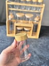 Bambu Stantlı 12 Li Borosilikat Cam Baharatlık Seti