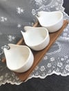 Bambu Stantlı Porselen Çerezlik / Sosluk