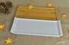 BAMBU TEPSİLİ DİKDÖRTGEN PORSELEN TABAK 33.5X14.5 CM