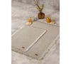 Bath Rug Set Bej 75x125 60x90