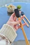 Bella 4 Lü Mini Bambu Spatula Seti / Siyah