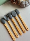 Bety 5 Li Mini Bambu Spatula Seti - Gri