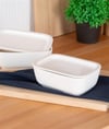 Bianco Perla Dikdörtgen Kapaklı Fırın Kase - 17 cm