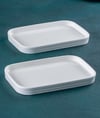 Bianco Perla Porselen Dikdörtgen Tabak - 20 cm / 1 Adet