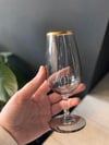 Bohemia Füme Lüster Kahve Yanı Cam Bardak 6 lı - 210 CC