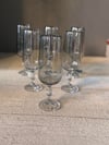 Bohemia Füme Lüster Platin Kahve Yanı Cam Bardak 6 lı - 180 CC