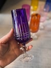 Bohemia Kare Renkli Kahve Yanı Cam Bardak 6 lı - 180 CC