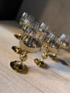 Bohemia Titanyum Gold Kahve Yanı Cam Bardak 6 lı - 150 CC