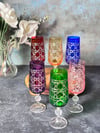 Bohemia Titanyum Mimoza Kahve Yanı Cam Bardak 6 lı - 180 CC
