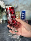 Bohemia Titanyum Mimoza Kahve Yanı Cam Bardak 6 lı - 180 CC