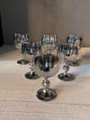 Bohemia Titanyum Silver Kahve Yanı Cam Bardak 6 lı - 150 CC