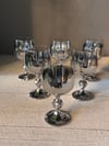 Bohemia Titanyum Silver Kahve Yanı Cam Bardak 6 lı - 150 CC