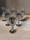 Bohemia Titanyum Silver Kahve Yanı Cam Bardak 6 lı - 180 CC