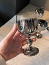 Bohemia Titanyum Silver Kahve Yanı Cam Bardak 6 lı - 150 CC