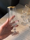Bohemia Yaldız Kahve Yanı Cam Bardak 6 lı - 180 CC