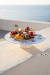 Cherry Much Collection Porselen Ayaklı Pasta Stant - Blue