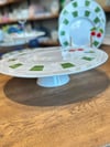 Cherry Much Collection Porselen Ayaklı Pasta Stant - Green