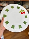 Cherry Much Collection Porselen Ayaklı Pasta Stant - Green