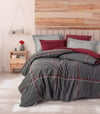 Cotton Box Warm Flanel Çift Kişilik Nevresim Takımı Sento Gri