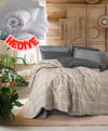 Cotton Box Warm Flanel Çift Kişilik Nevresim Takımı Siiras Gri