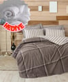 Cotton Box Warm Flanel Çift Kişilik Nevresim Takımı Caldo Kahve