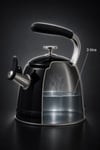 Düdüklü Su Isıtıcısı 3 Litre - Siyah