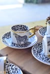 Elegance Zebra 6 Kişilik Porselen Türk Kahvesi Fincan Takımı