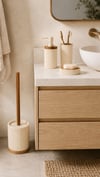 Elina 4 Parça Akrilik Banyo Seti - Krem