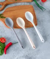 Gri Silikon Mini Kaşık - 21 cm / 1 Adet