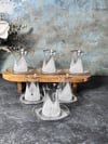 Kalın Dik Çizgi 6 Kişilik 12 Parça Platin Çay Seti