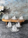 Kalın Dik Çizgi 6 Kişilik 12 Parça Platin Çay Seti