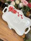 Lattea Porselen El Dekoru Sunum Tepsisi - 38 cm