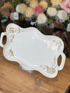 Lattea Porselen El Dekoru Sunum Tepsisi - 38 cm
